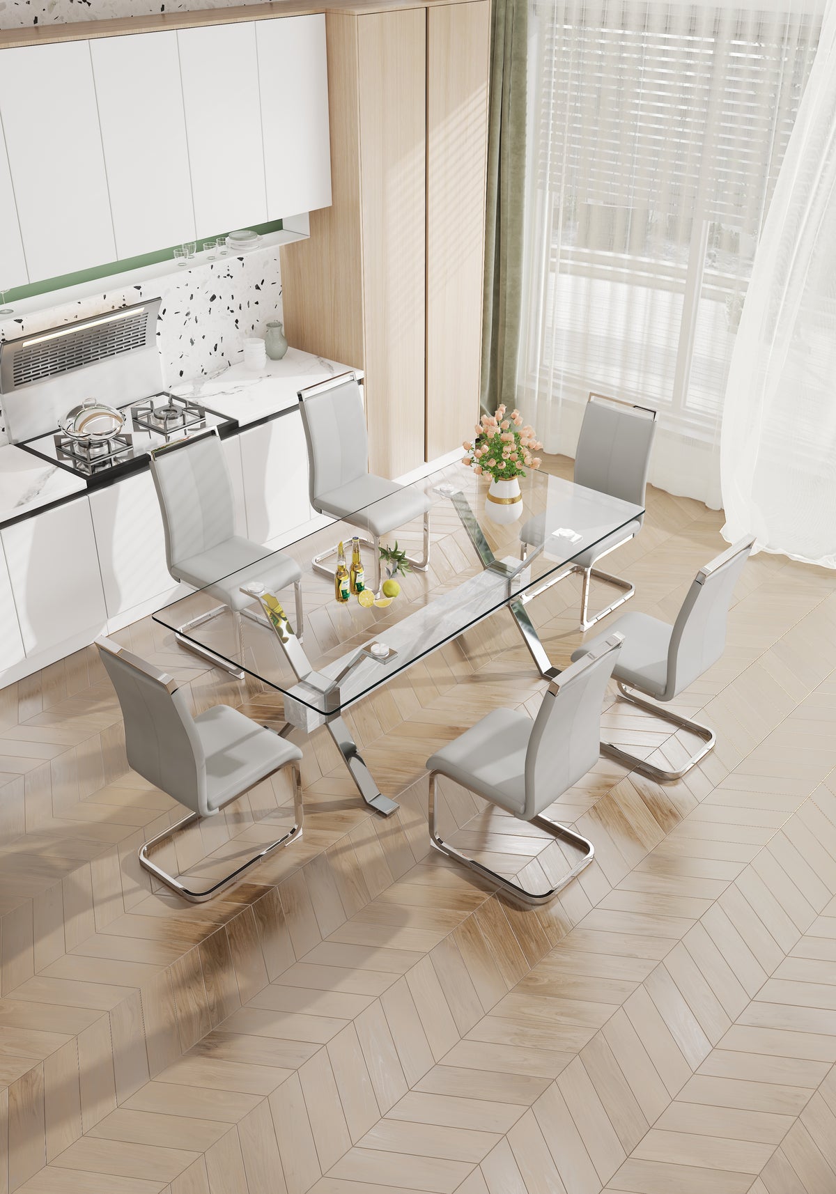 Glass Dining Table Modern Sleek Design