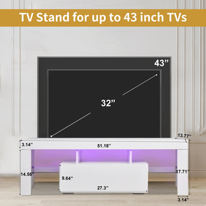 TV Stand with Storage and Drawers Gray