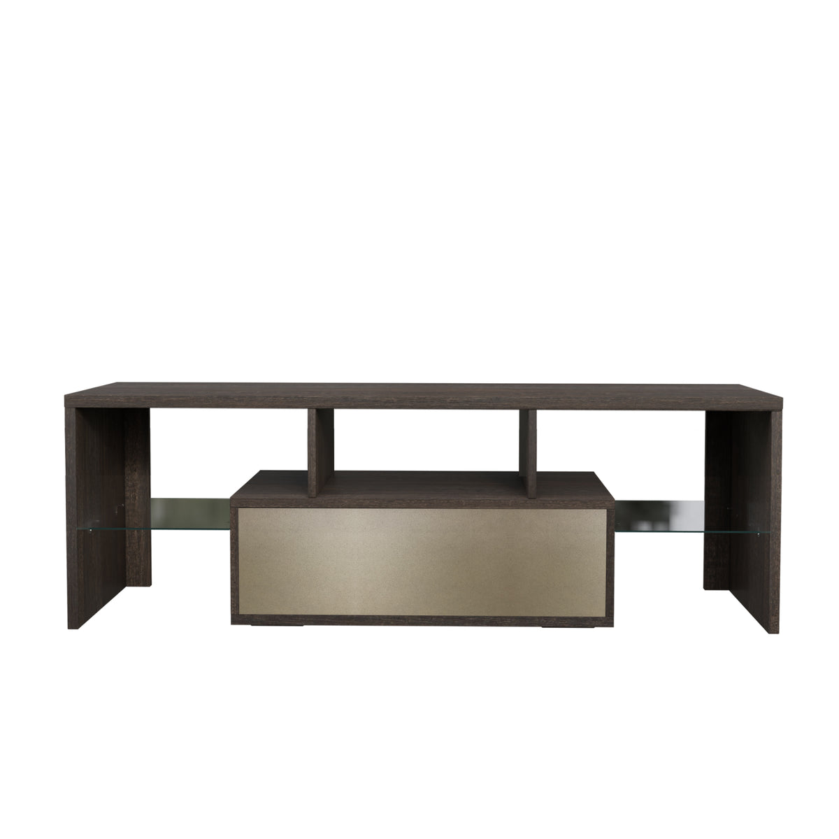 Modern Brown TV Stand with Bracket