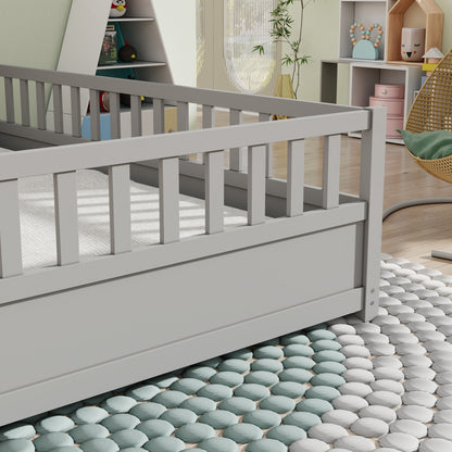 Montessori Floor Bed Gray