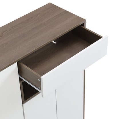 Shoe Cabinet with Soft Cushion Seat and Shelves