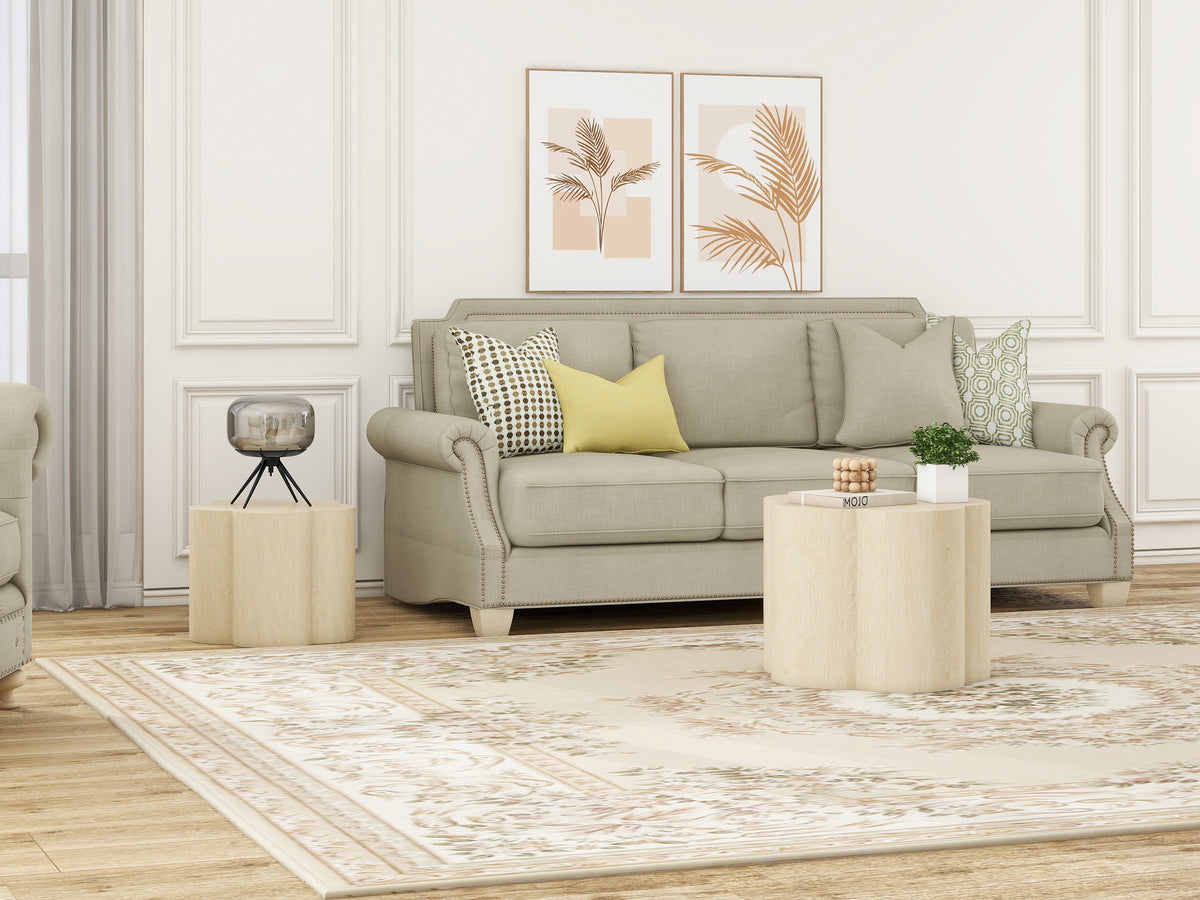 Black 2-Piece Cloud Coffee Table Set – Modern Nesting Tables