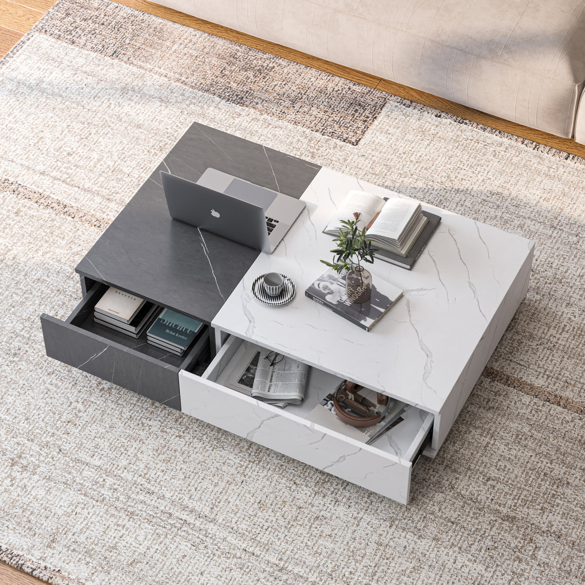 Black & White LED Coffee Table