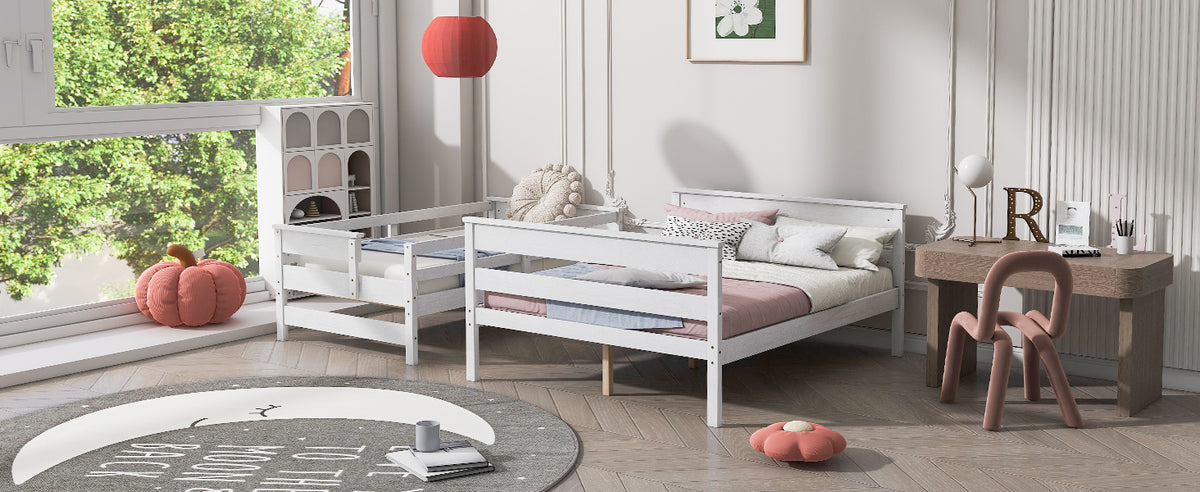 Twin over Full Bunk Bed White