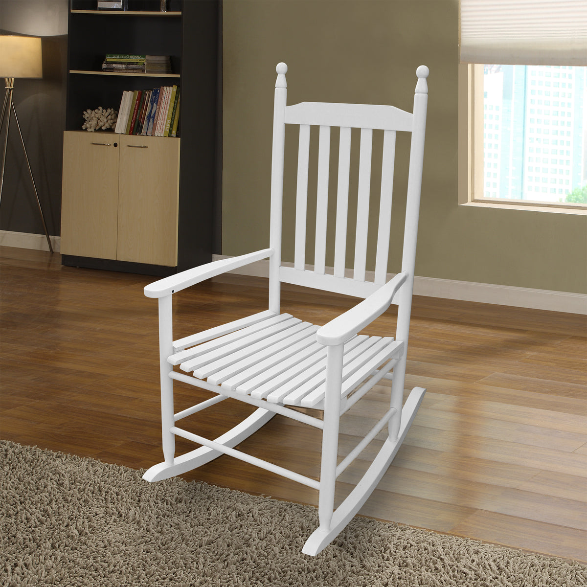 Wooden Porch Rocking Chair White