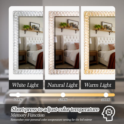 LED Crystal Mirror Vanity Light