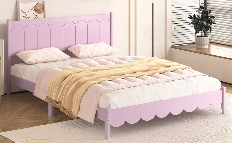 Queen Platform Bed Pink