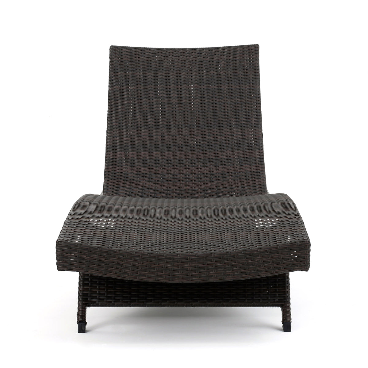 Wicker Chaise Lounge Chair Gray