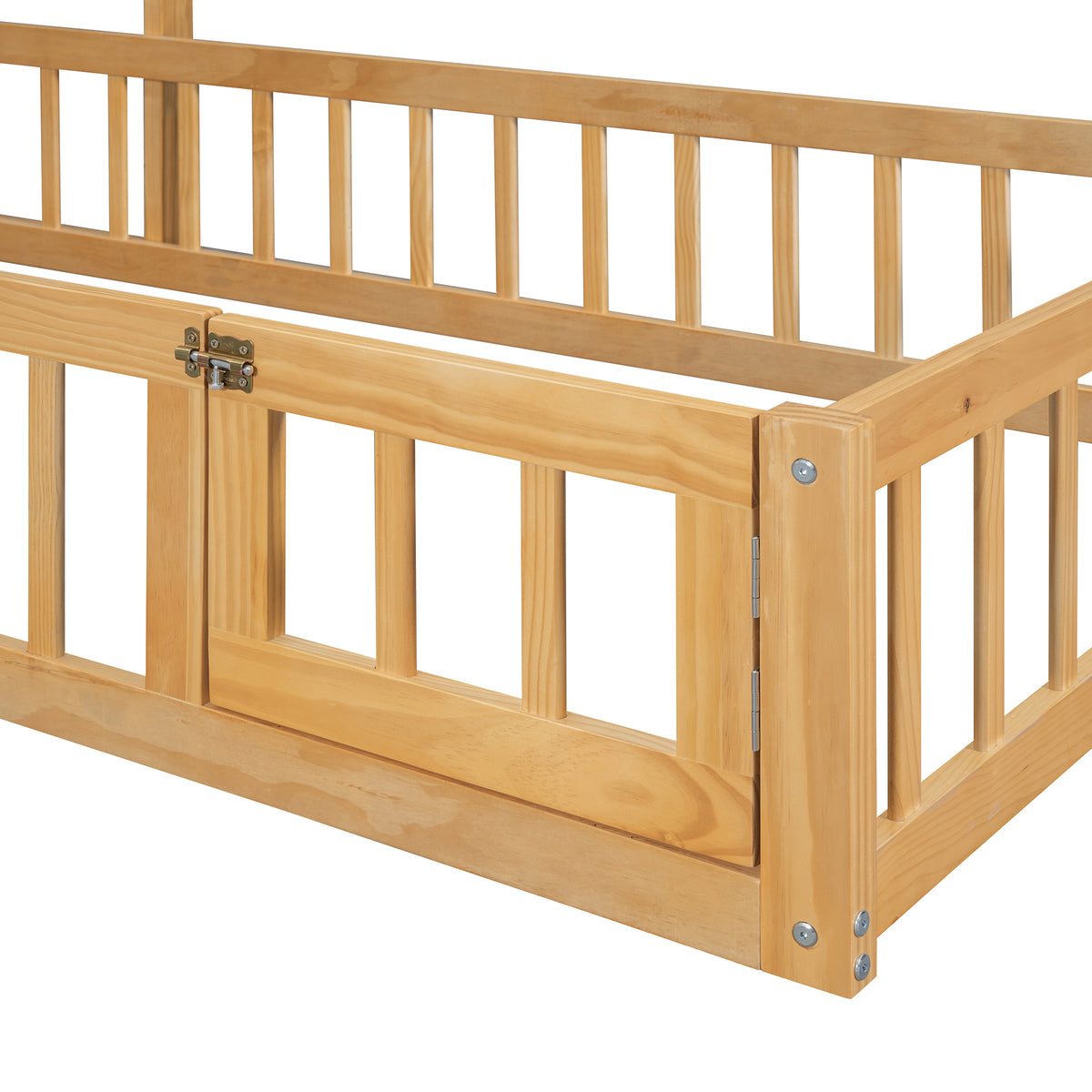Twin Children’s Bed with Rack Natural