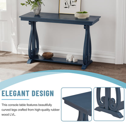 Rustic Console Table 48-Inch Navy Finish