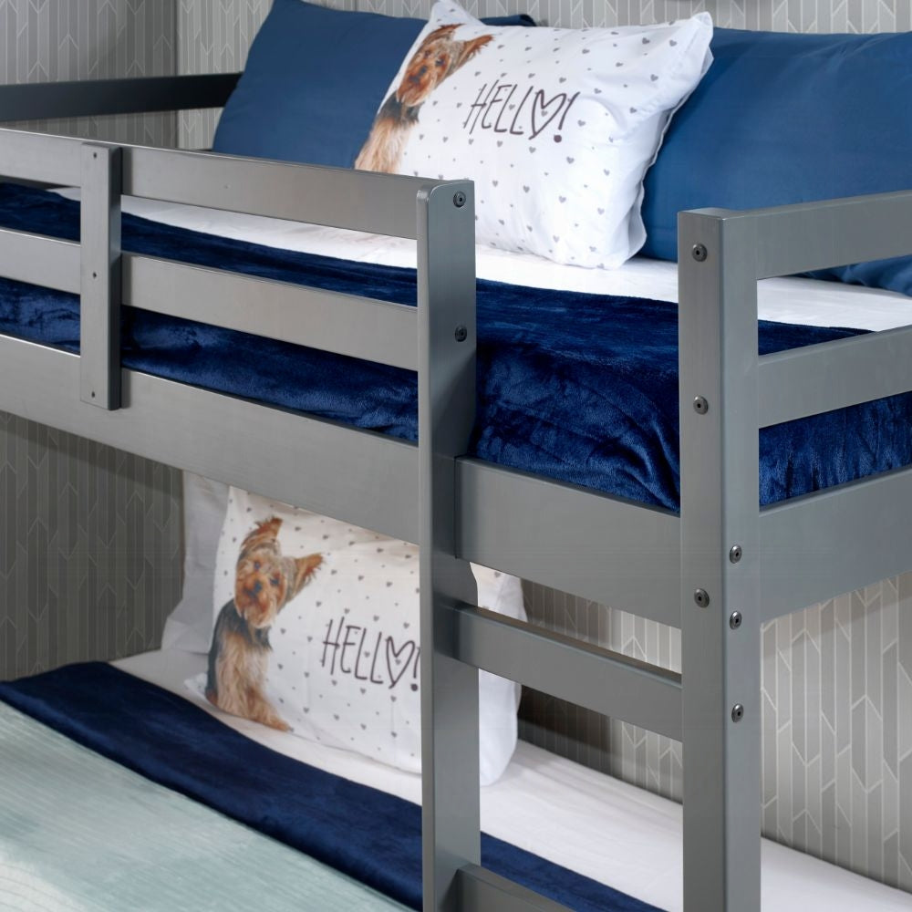 Barney Twin Bunk Loft Bed - Grey