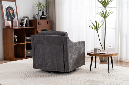 Large Swivel Accent Chair Gray