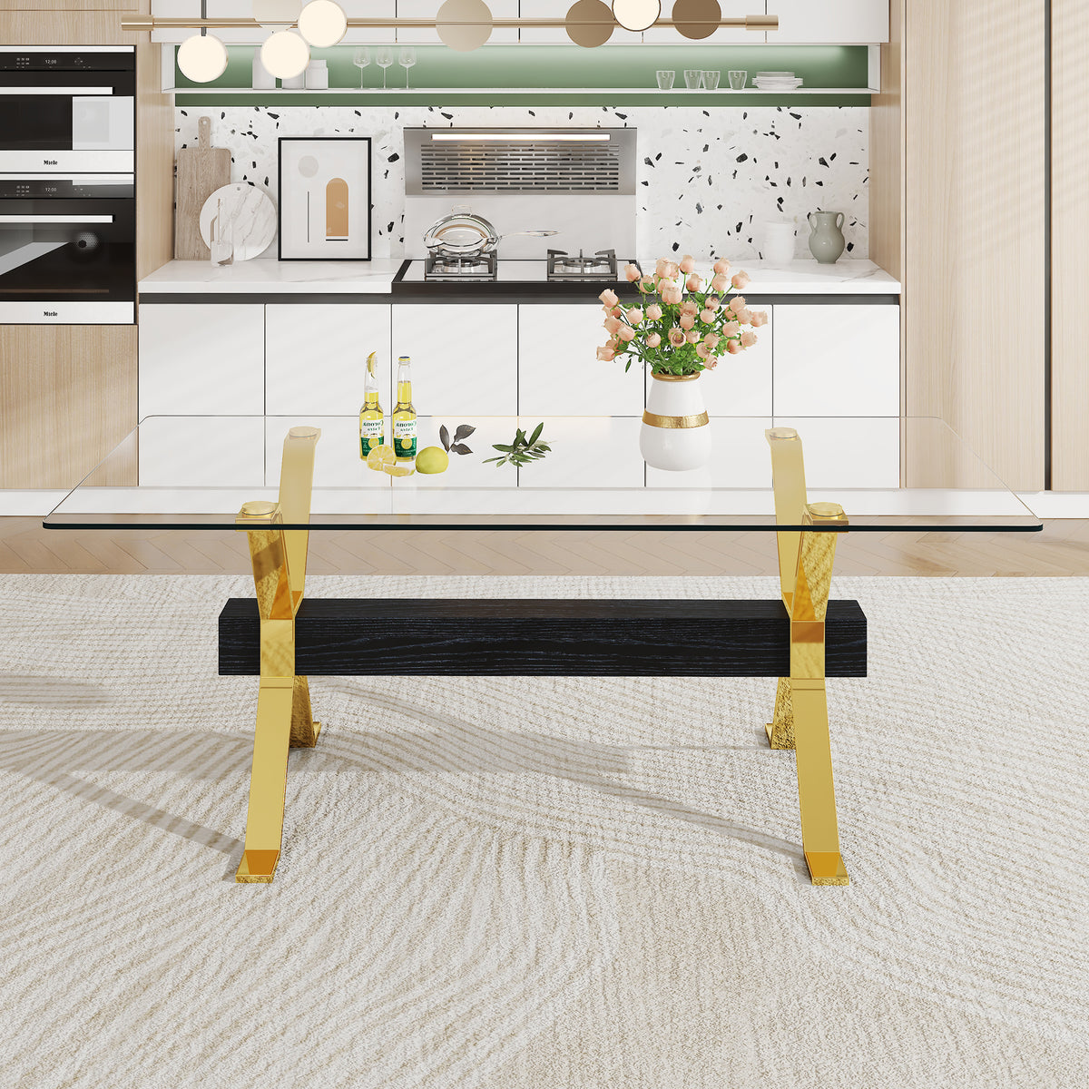 Tempered Glass Dining Table