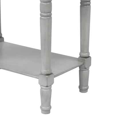 Narrow Console Desk – Grey Washed Finish
