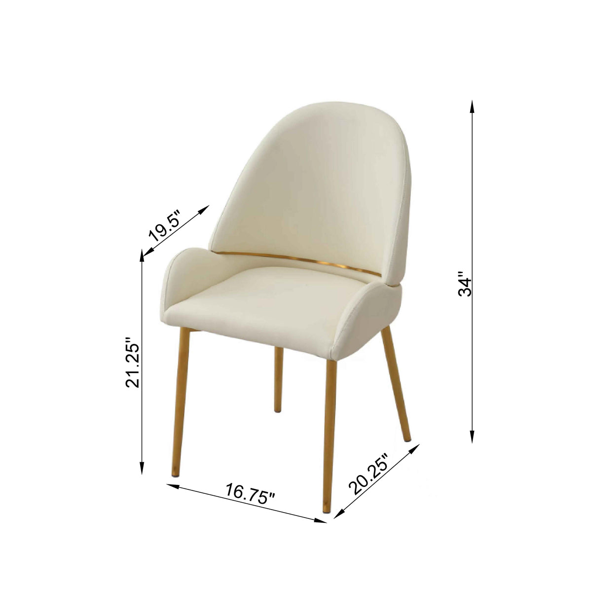 PU Dining Chairs Beige