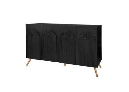 Arched 4-Door Buffet Cabinet
