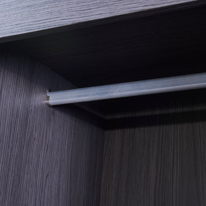 Full Murphy Bed with Wardrobe Gray