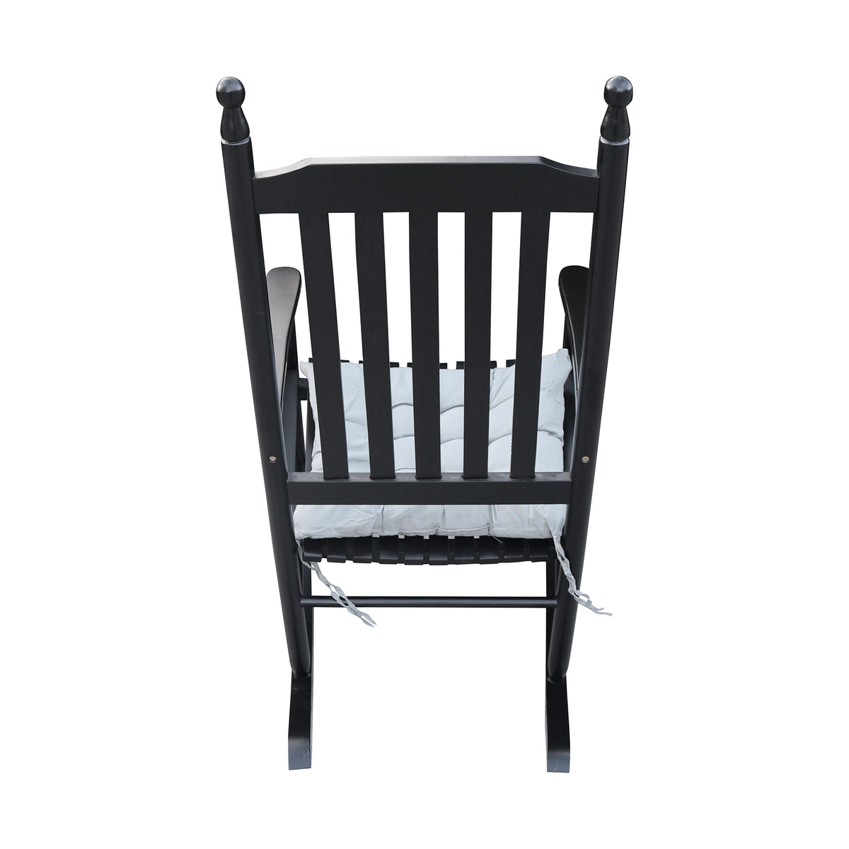 Wooden Porch Rocking Chair Black Finish