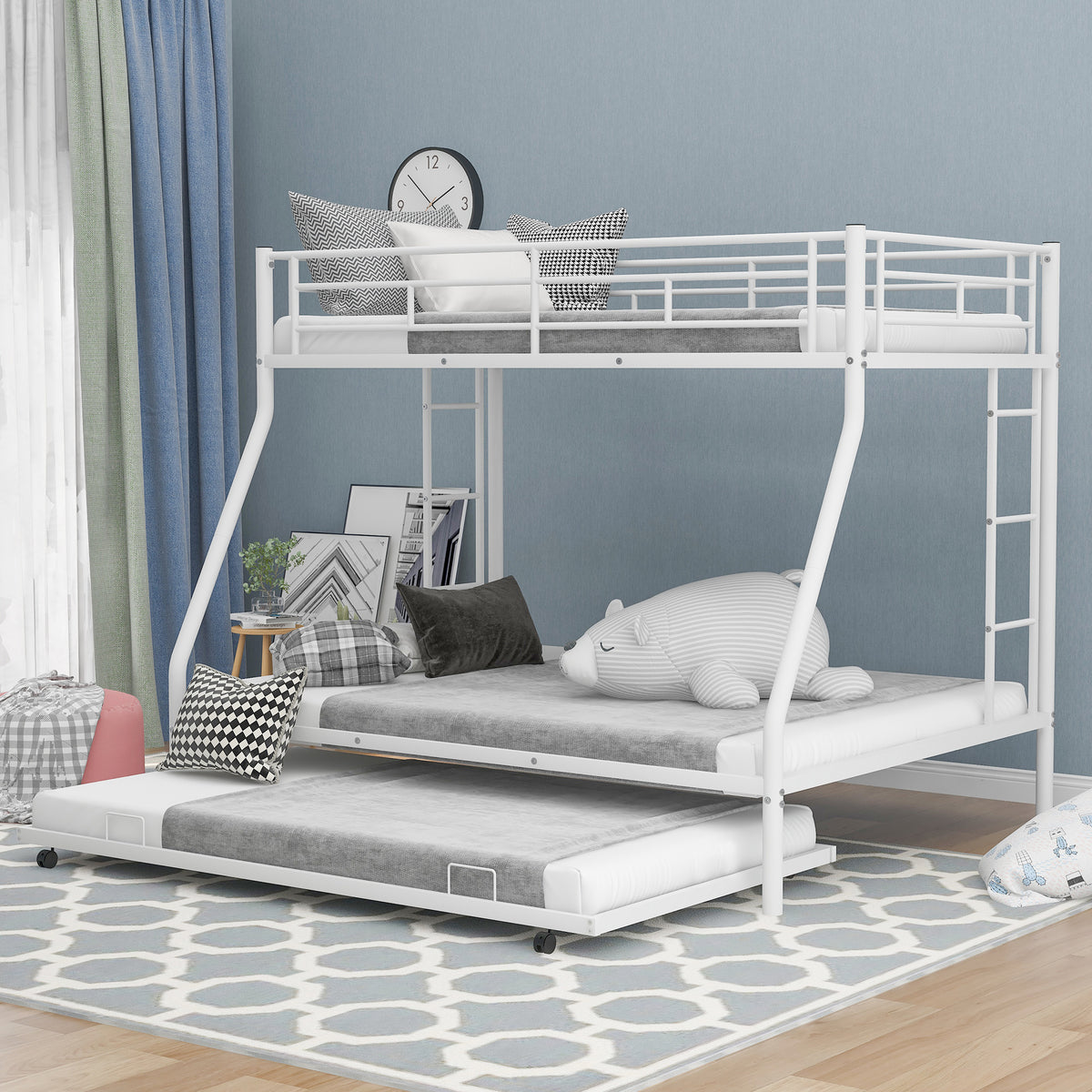 Full Bunk Bed White