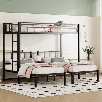 Triple Bunk Bed Black