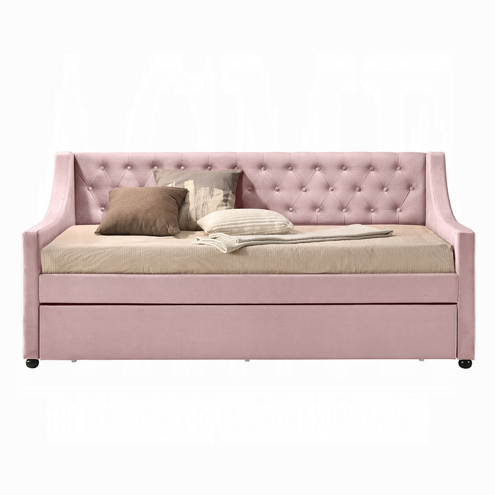 Hague Tufted Daybed w/Trundle - Pink