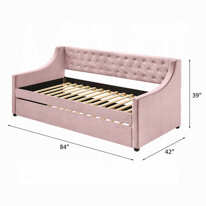 Hague Tufted Daybed w/Trundle - Pink