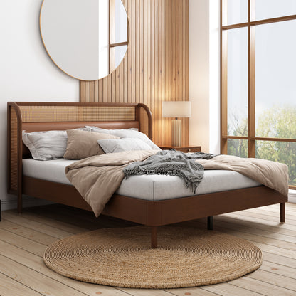 Platform Queen Bed – Walnut Weave Bedroom Collection