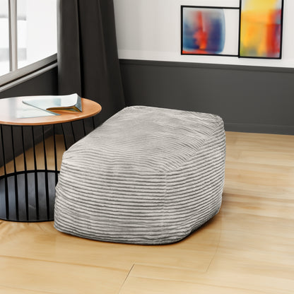 Grey Faux Fur Bean Bag Chair