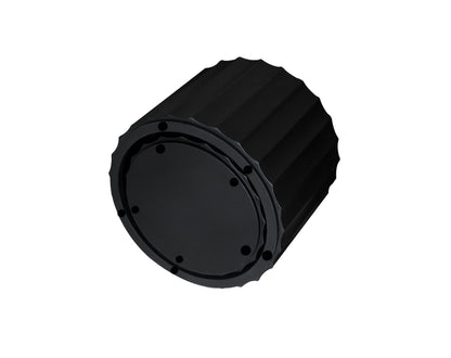 Black 2-Piece Round Nesting Coffee Table Set – Modern MDF with Lacquered Finish
