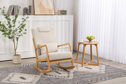 Upholstered Rocking Chair Beige