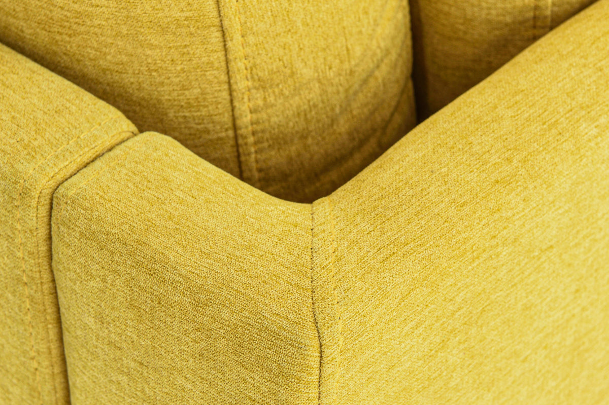 Mid-Century Fabric Chaise Lounge Beige
