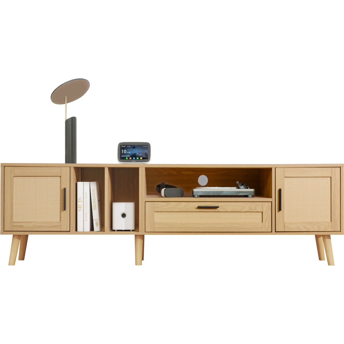 Rattan TV Console – Natural Brown