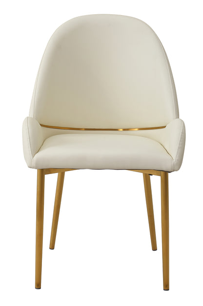 PU Leather Dining Chairs Set of 2 Beige