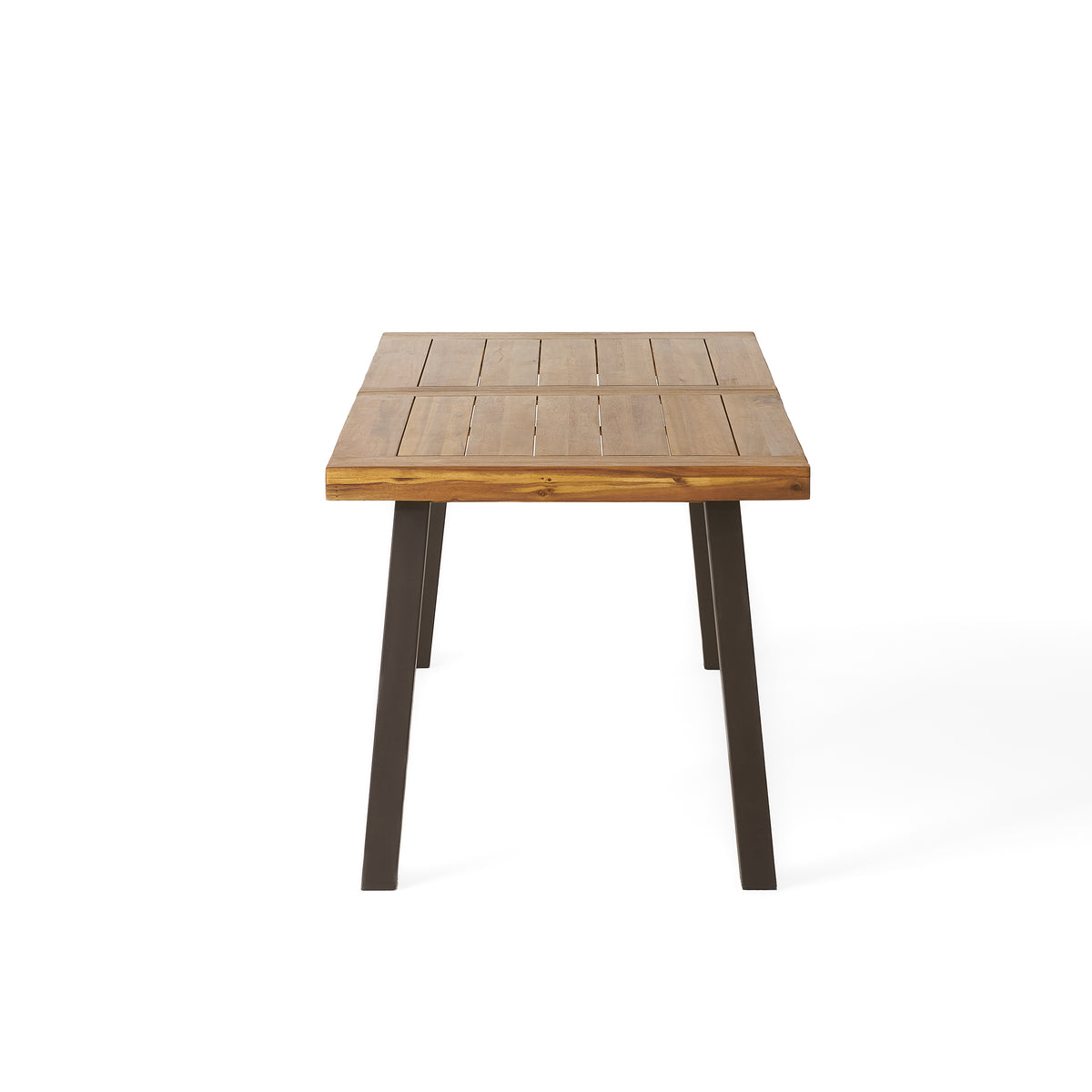 Della Acacia Dining Table – Rustic Brown & Grey