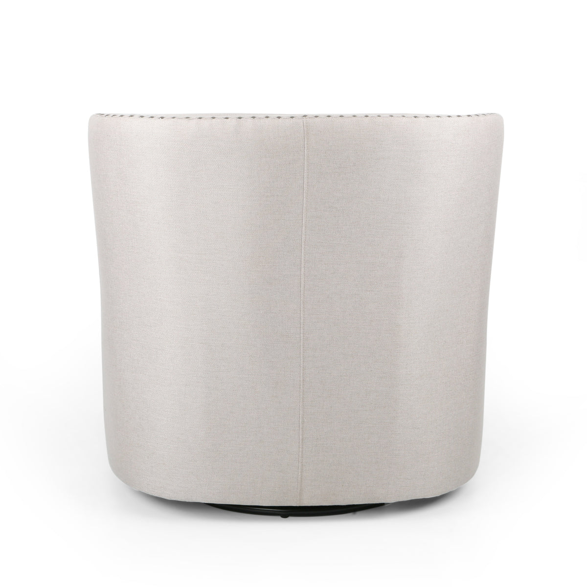 Modern Swivel Lounge Chair – Linen Beige