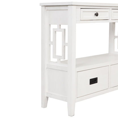 Farmhouse Console Table Antique White