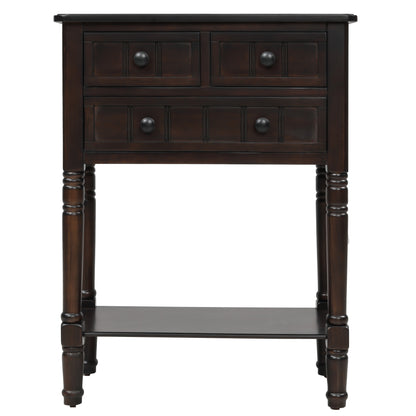 Console Table with Drawers Espresso
