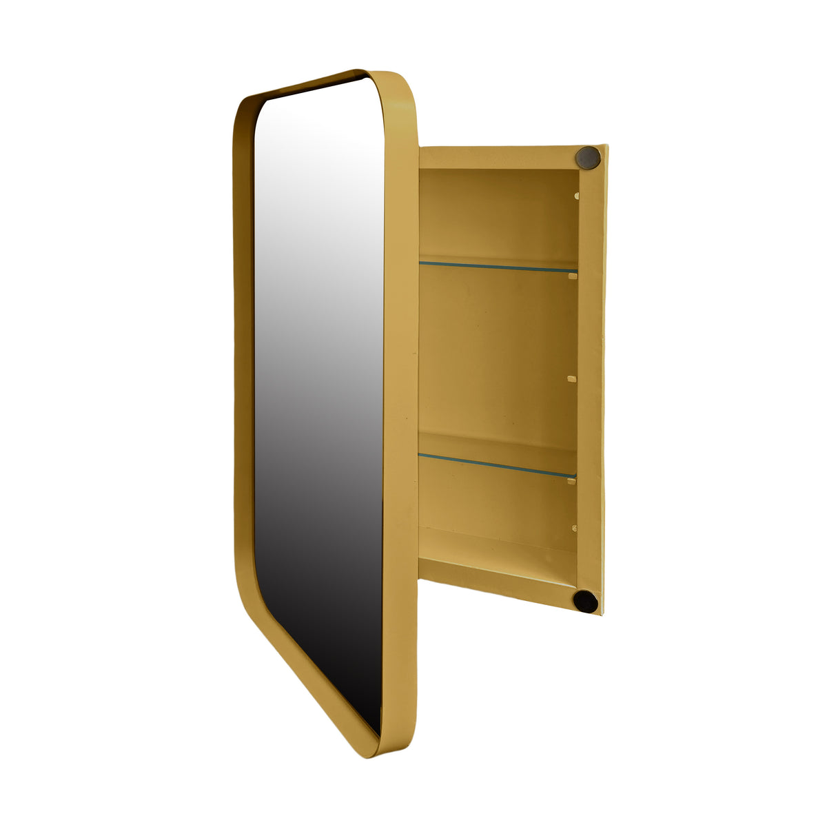 Matte Gold Metal Medicine Cabinet