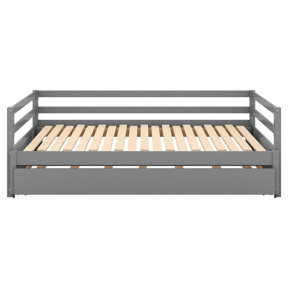 Twin or Double Trundle Daybed Gray