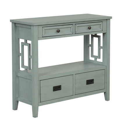 Farmhouse Console Table Blue