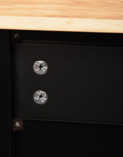 Extendable Kitchen Island with Rubber Wood Top