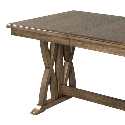 Dining Set with Cushioned Chairs Brown