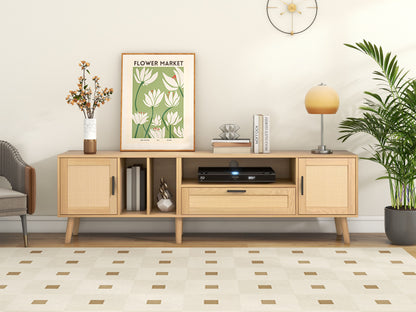 Rattan TV Console – Natural Brown