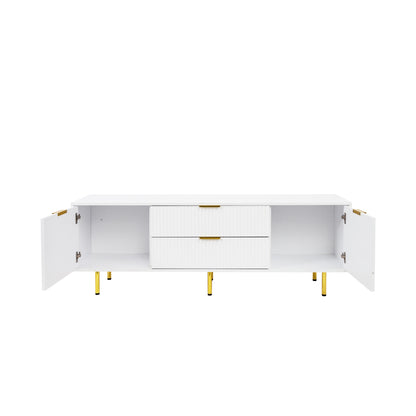 Warm White TV Cabinet – Modern Design