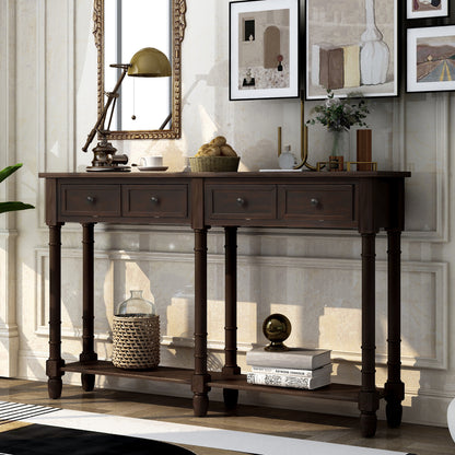 Console Table with Storage Espresso