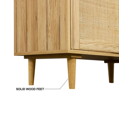 Rattan Storage Cabinet with Doors