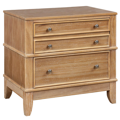 Hazel 3-Drawer Side Table Natural