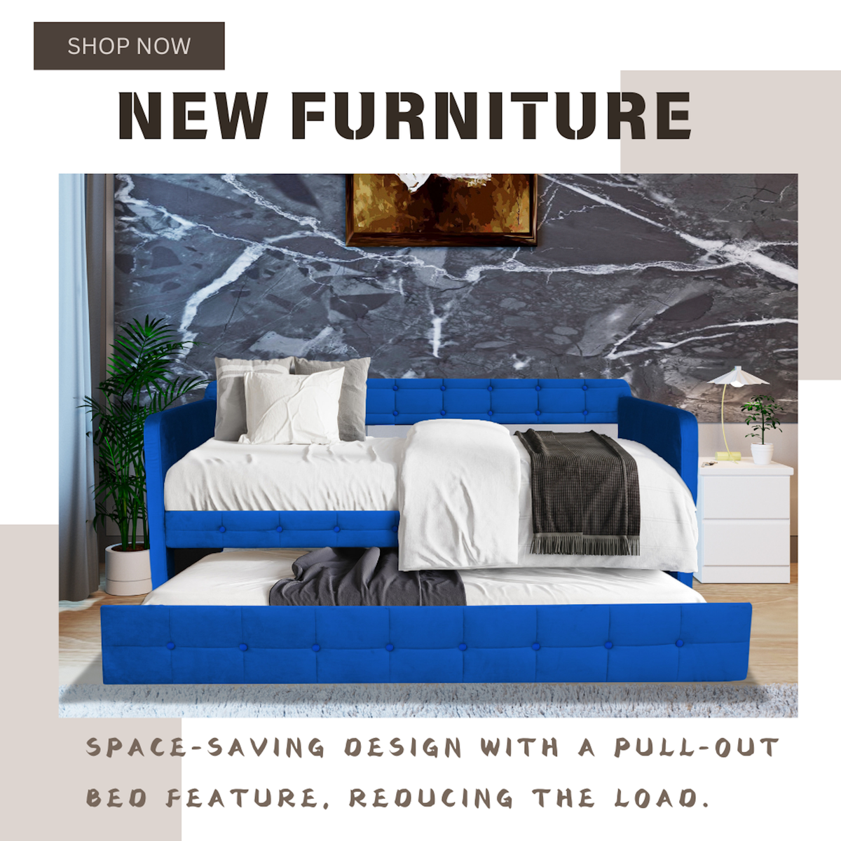 Blue Twin Beds Velvet