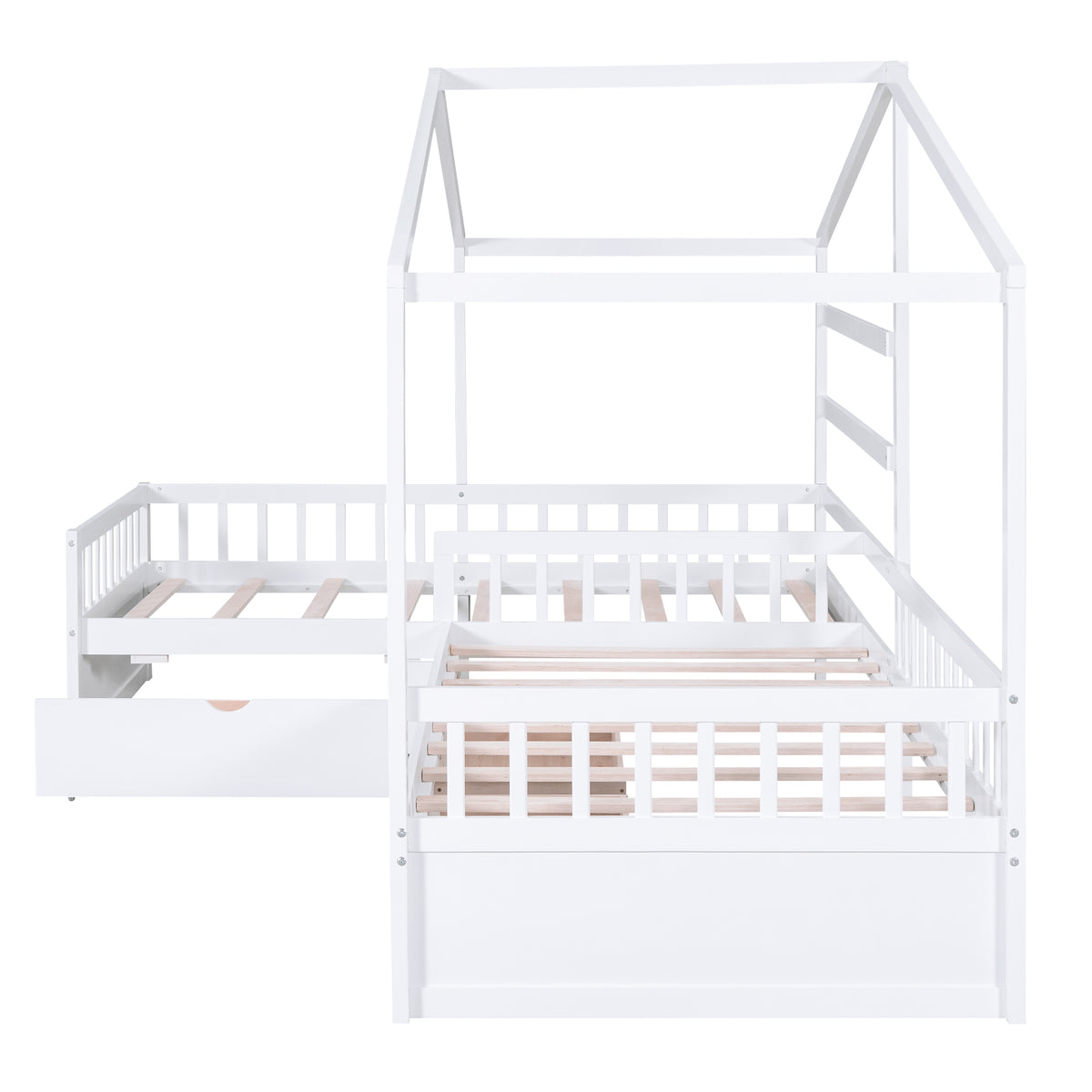 Twin House Bed White