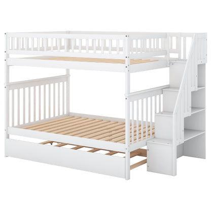 Full Over Full Bunk Bed White